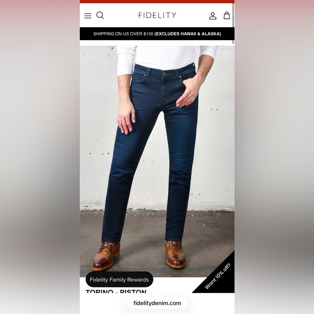 Men's Fidelity Dark Blue Jeans
